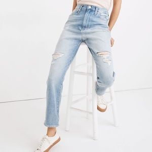 MADEWELL | The Mom Jean in Gilford Wash: Ripped Edition